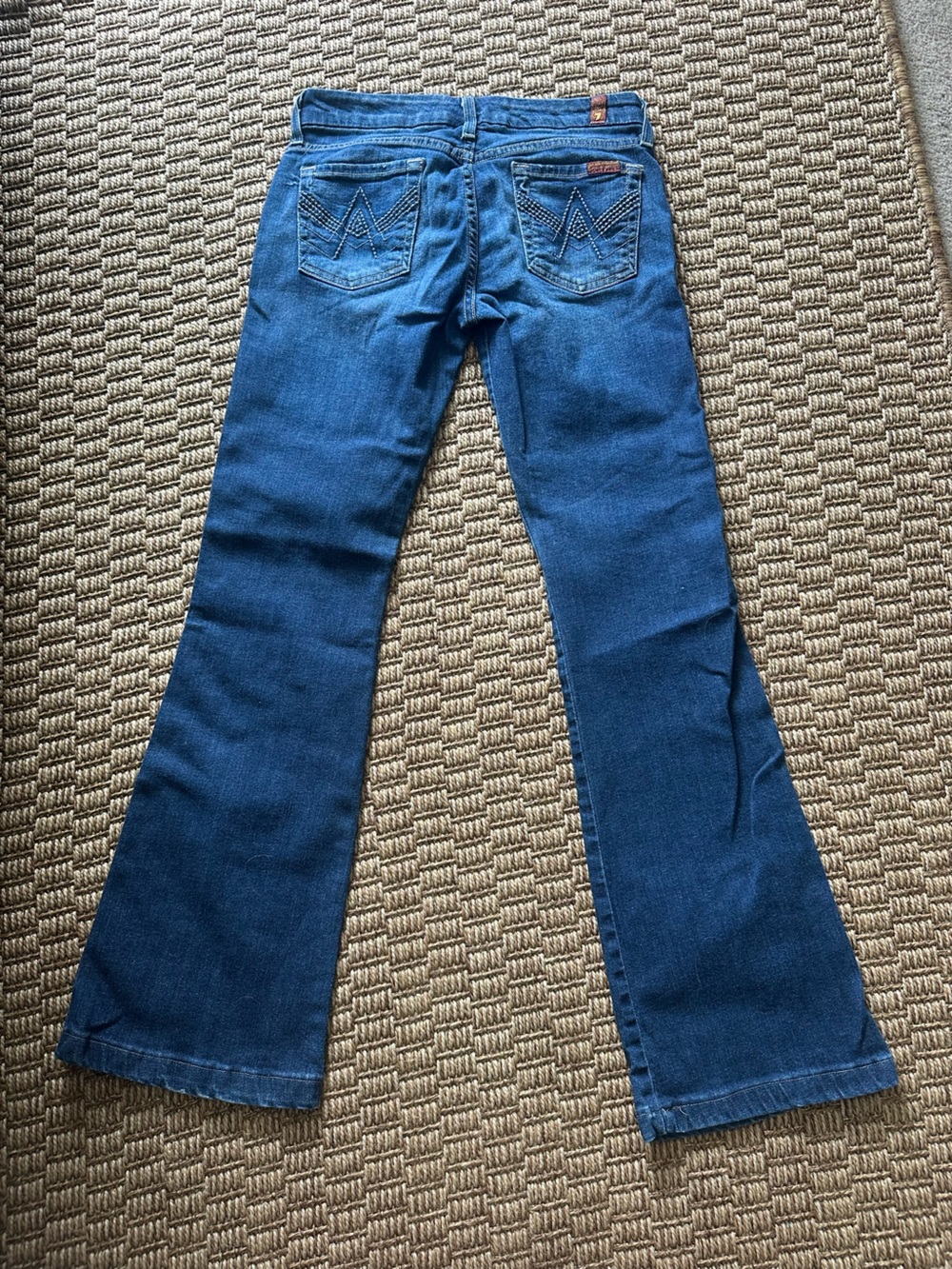 7 For All Mankind Women's Bootcut Jeans in Deep Blue Denim